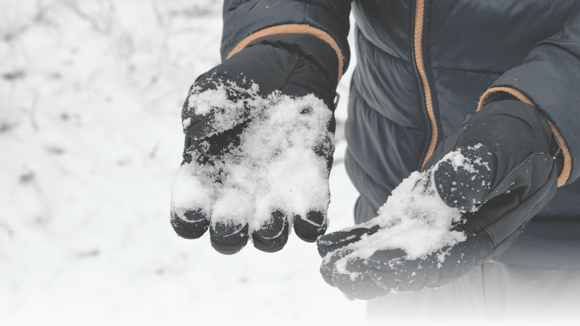 Guantes con nieve